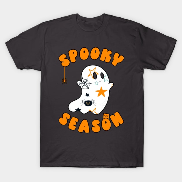 Spooky Season Cute Ghost T-Shirt by ObscureDesigns